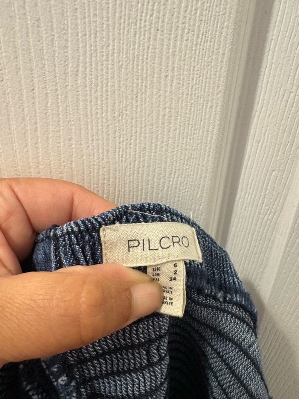 Pilcro Anthropologie The Skipper Strapless Denim Wide Leg Jumpsuit Size 2 - Picture 5 of 5